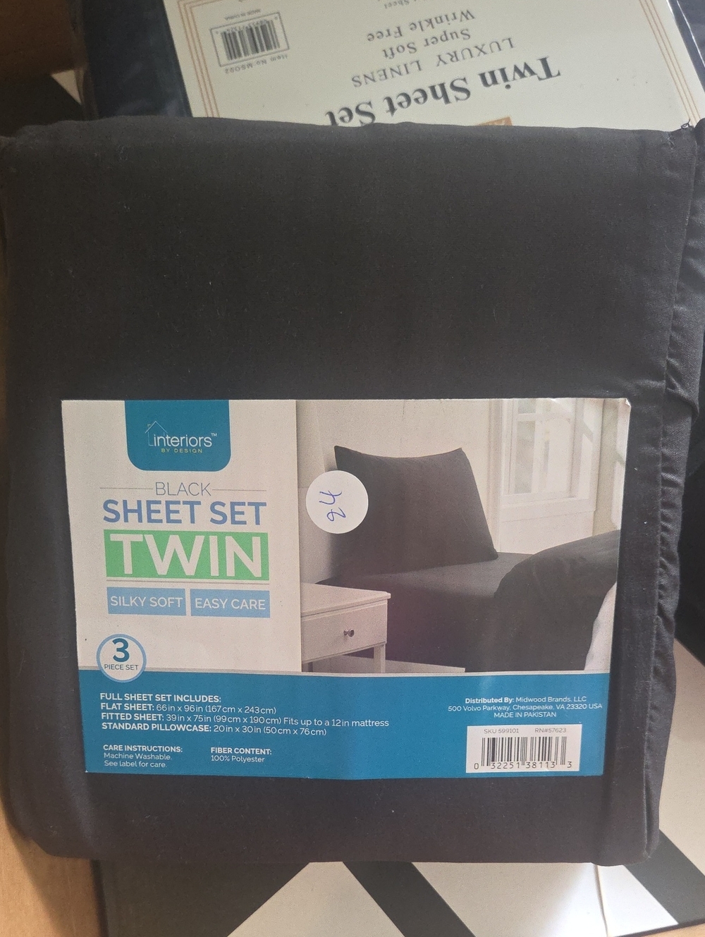 Black Twin Sheet Set - Silky Soft, Easy Care